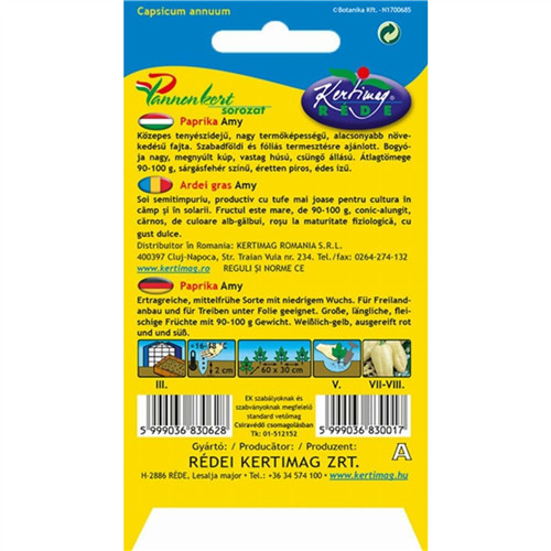 Rédei vetőmag Paprika Amy "A"