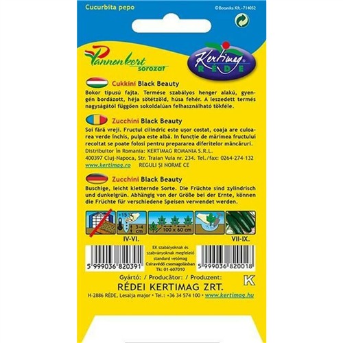 Rédei vetőmag Cukkini Black Beauty "K"