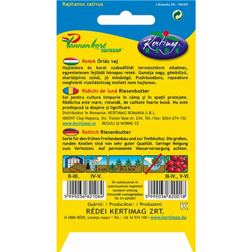 Rédei vetőmag Retek óriás vaj 3g  K