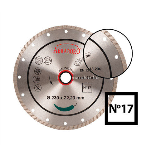 Abraboro gyémánttárcsa turbo 115x22.23