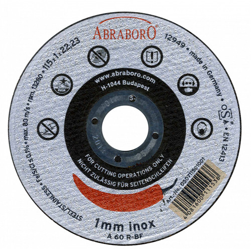 Abraboro Chili inox fémvágó korong 115x1.0x22