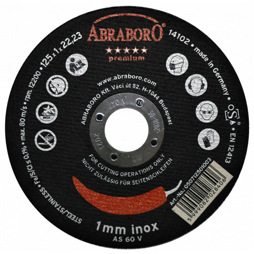 Abraboro Chili inox Premium fémvágókorong 115x1,0x22
