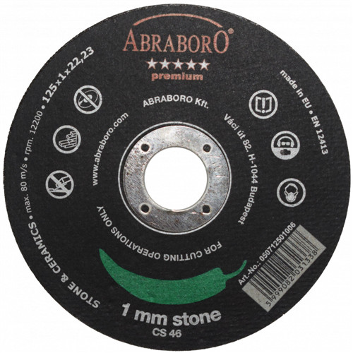 Abraboro Chili premium kővágó korong 115x1,0x22