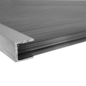   Polikarbonát Alu U profil záró kisvízorros(2,1-4,2-6,35 m-es ár) (kód:1020) 