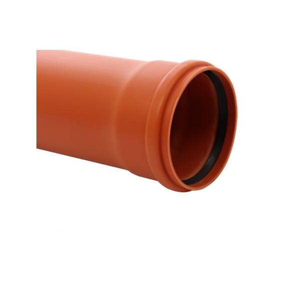 PVC KGEM Csatornacső, tokos 125/1m