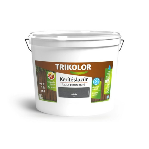 Trikolor kerítéslazúr szürke 10 L