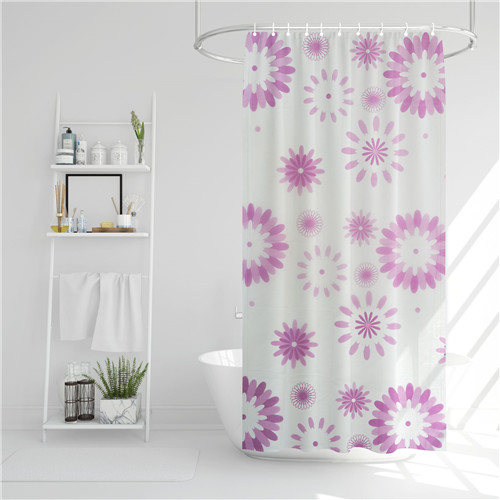 Zuhanyfüggöny 180x180 virág mintás