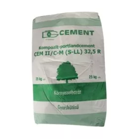   Szlovák cement  Cement, DGT III/A 32,5 R 25 kg/zsák 56 zsák/raklap 