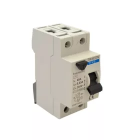 Áram-védőkapcsoló 40A,30mA,2P,6kA,AC  TFV2-40030