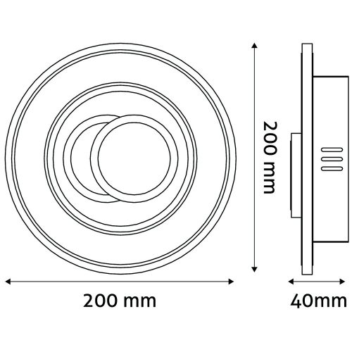 Avide Fali Design Oyster Mily mini 3 kapcsolási mód