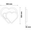 Avide Design mennyezeti lámpa Coeur 55W (27.5+27.5) RF távirányítóval