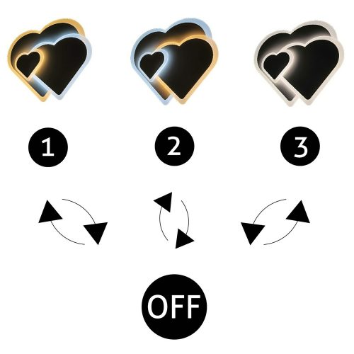 Avide Design mennyezeti lámpa Coeur 55W (27.5+27.5) RF távirányítóval