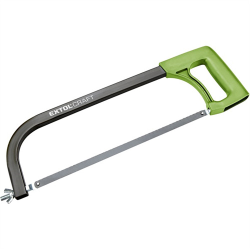 Extol Craft fémfűrész, 300 mm, ABS műanyag nyél, téglalap keresztmetszetű csőváz, fűrészlap: 12"/24T