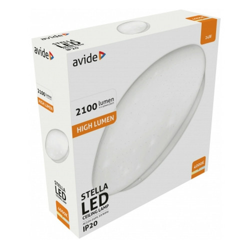 Avide LED mennyezeti lámpa Stella V2 24W 380*65mm NW 4000K