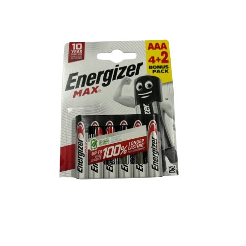 Energizer Max alkáli ceruza elem AAA B4+2