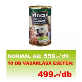 Fincsi nedves kutya eledel vad 1,24kg 56db/raklap