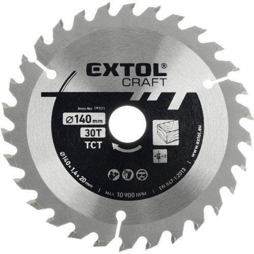 Extol Craft körfűrészlap, keményfémlapkás, 400x30 mm, T60, 3,8 mm lapkaszélesség
