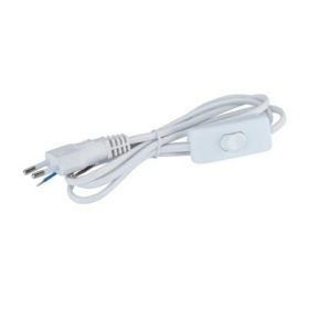 Commel szerelhető kábel kapcsolóval fehér 2m