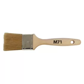   Euroll ecset M71 profi tripla fa nyéllel 1,5", kevert sörtével, nikkelezett hüvely, gömbölyített nyél