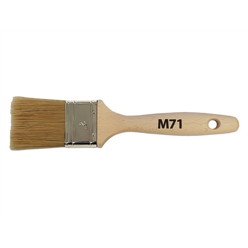 Euroll ecset M71 profi tripla fa nyéllel 1,5", kevert sörtével, nikkelezett hüvely, gömbölyített nyél