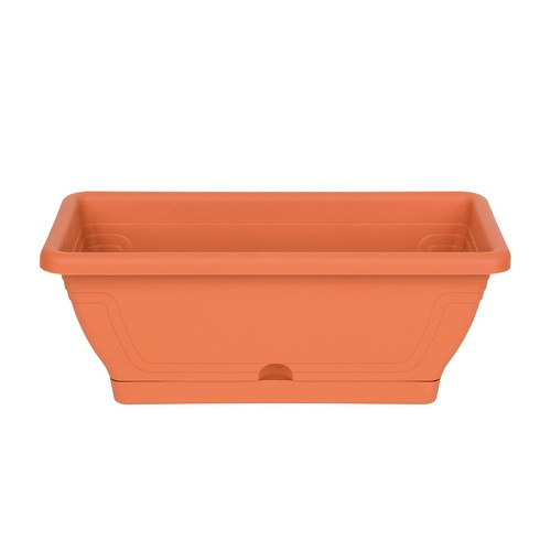 Virágláda (40cm) tálcával terrakotta
