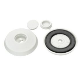 Polikarbonát vízhatlan leszorító kupak fehér