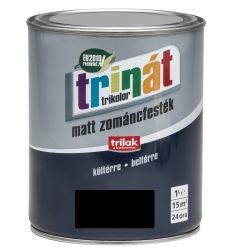 Trinát matt zománcfesték 300 fekete 1 L