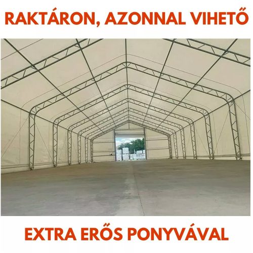 Raktársátor Ház formájú 9,15x18,3x6,1