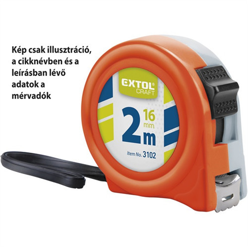 Extol Craft mérőszalag 19 mm x 5 m, gumírozott, 1 stoppos