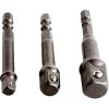 Extol Craft dugókulcs adapter készlet 3 db-os, 1/4"-3/8"-1/2", befogás: 1/4" hatszög