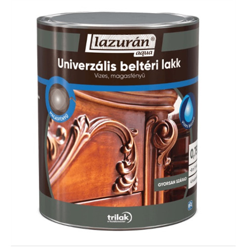 Lazurán Aqua univerzális beltéri lakk magasfényű 0,75 L