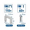 Extol Craft elektromos tűzőgép, 45W, kapcsok: 6-14 mm, szegek: 6-14 mm, max. 60 szeg/kapocs percenként