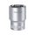 Fortum dugófej, 1/2", 21 mm, 61CrV5, mattkróm, 38 mm hosszúság
