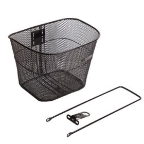   Kosár sűrűszöv. első fekete 26-os fixre szerelhető 33x25x24cm