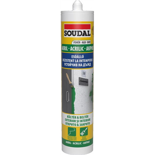 Soudal Akril fehér esőálló 280 ml