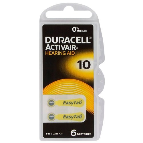 Duracell Hallókészülék elem activair DA 10 B6 PR70 1.45V  6db/csomag