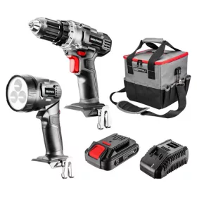   Graphite akkumulátoros gépkészlet, fúrócsavarozó, lámpa, táska, töltő, akkumulátor, Li-ion 2.0, energy+18V