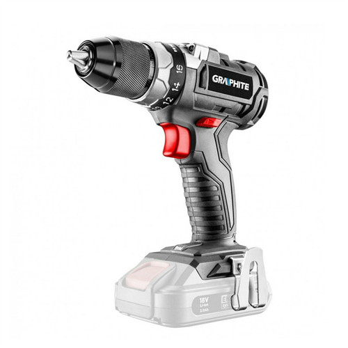 Graphite akkumulátoros fúró csavarozó, Energy+ 18V, Li-ion, 13 mm, szénkefe mentes, akkumulátor nélkül
