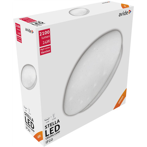 Avide LED mennyezeti lámpa Stella (csillagos) 24W 380*110 mm NW 4000K