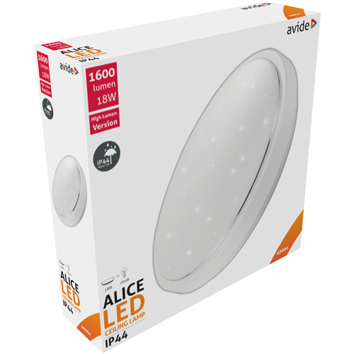 Avide LED mennyezeti lámpa IP44 Alice 18W 330*100 mm NW 4000K