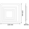 Avide Design mennyezeti lámpa Nansy-3D 81W (40,5+40,5) RF távirányítóval