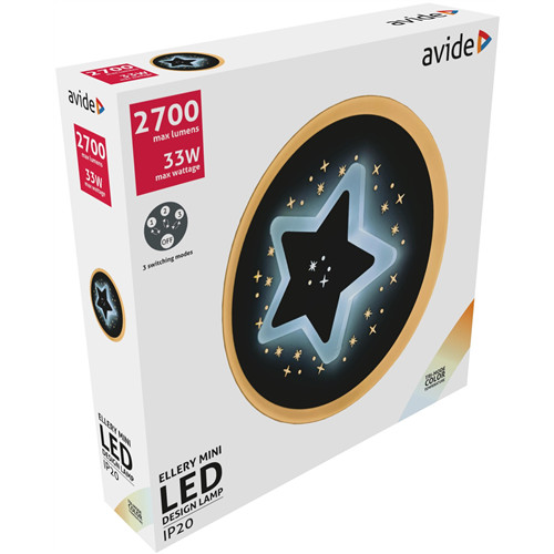 Avide Design fali lámpa Oyster Ellery mini 3 kapcsolási mód 33W