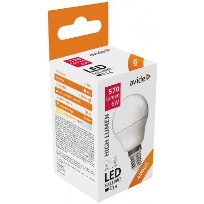 Avide LED Candle izzó 6W E14 NW 4000K