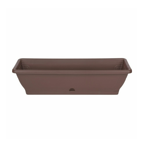 Virágláda (60cm) tálcával s.barna