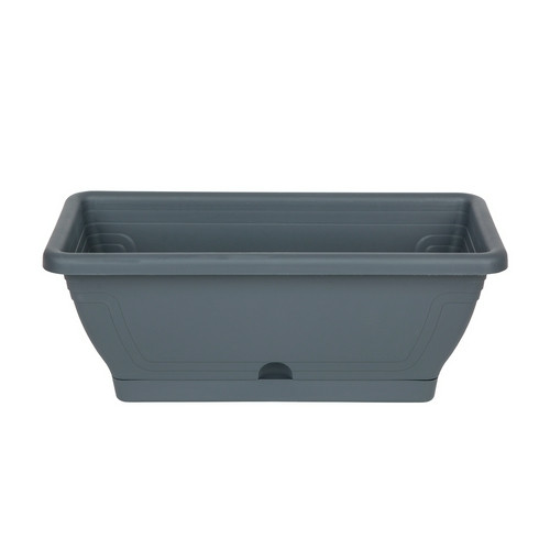 Virágláda (40cm) tálcával antracit