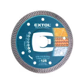   Extol Industrial Turbo gyémántvágó, ipari korong, extra vékony vágás, 1,5 mm vastagság, 115x22,2 mm, száraz és vizes vágásra 