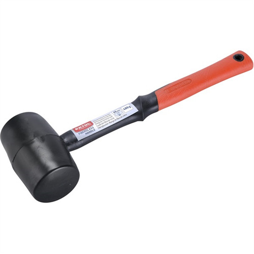 Extol Premium gumikalapács üvegszálas nyéllel, fekete gumi, 60 mm, 0,48 kg