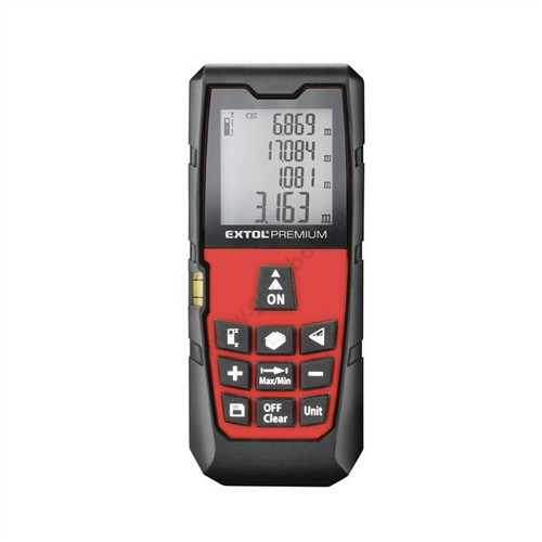 Extol Premium távolságmérő, digitális lézeres, mérési tartomány: 0,05-40 m, pontosság: +/- 1,5 mm, 98 g