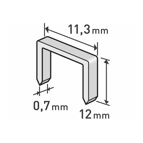 Extol Premium tűzőgépkapocs 12 mm 1000 db/csomag