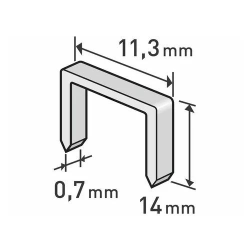 Extol Premium tűzőgépkapocs 14 mm 1000 db/csomag